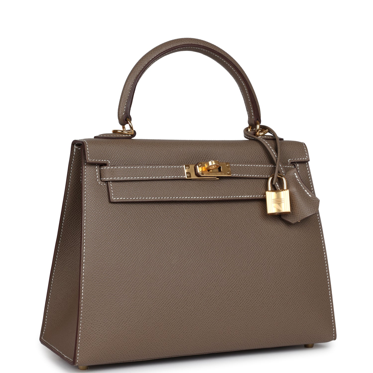 Hermès Kelly Sellier 25 Etoupe Epsom Gold Hardware