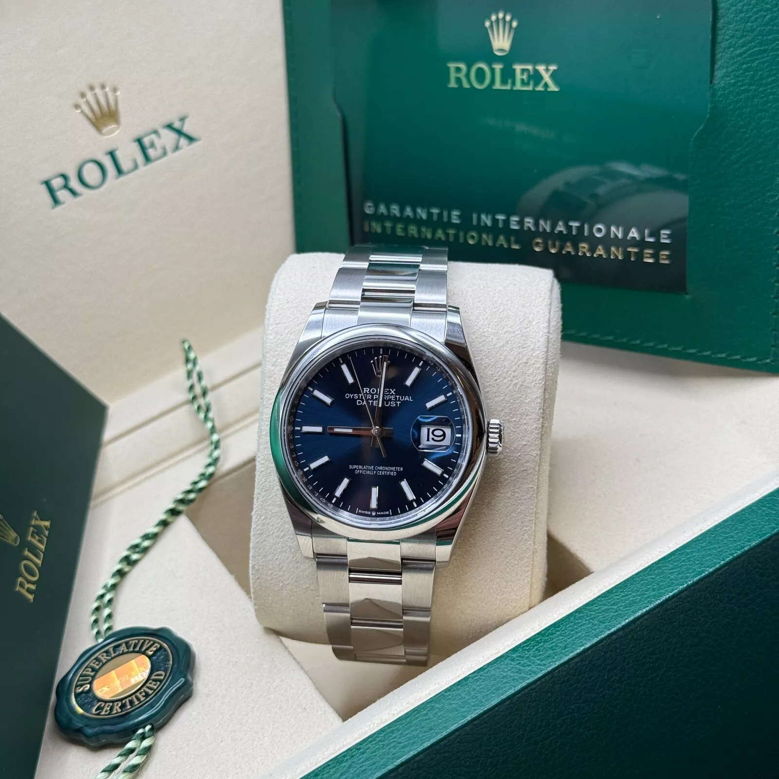【Super Clone】ROLEX  Datejust 36mm 126200 Stainless Steel Blue Dial Oyster Watch