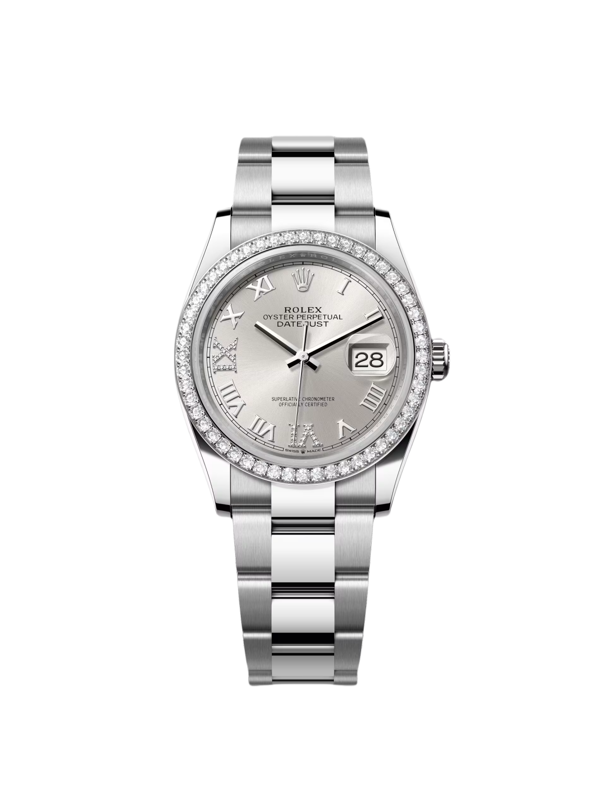 【Super Clone】ROLEX  Datejust 36mm 126284 Silver Dial Jubilee Bracelet