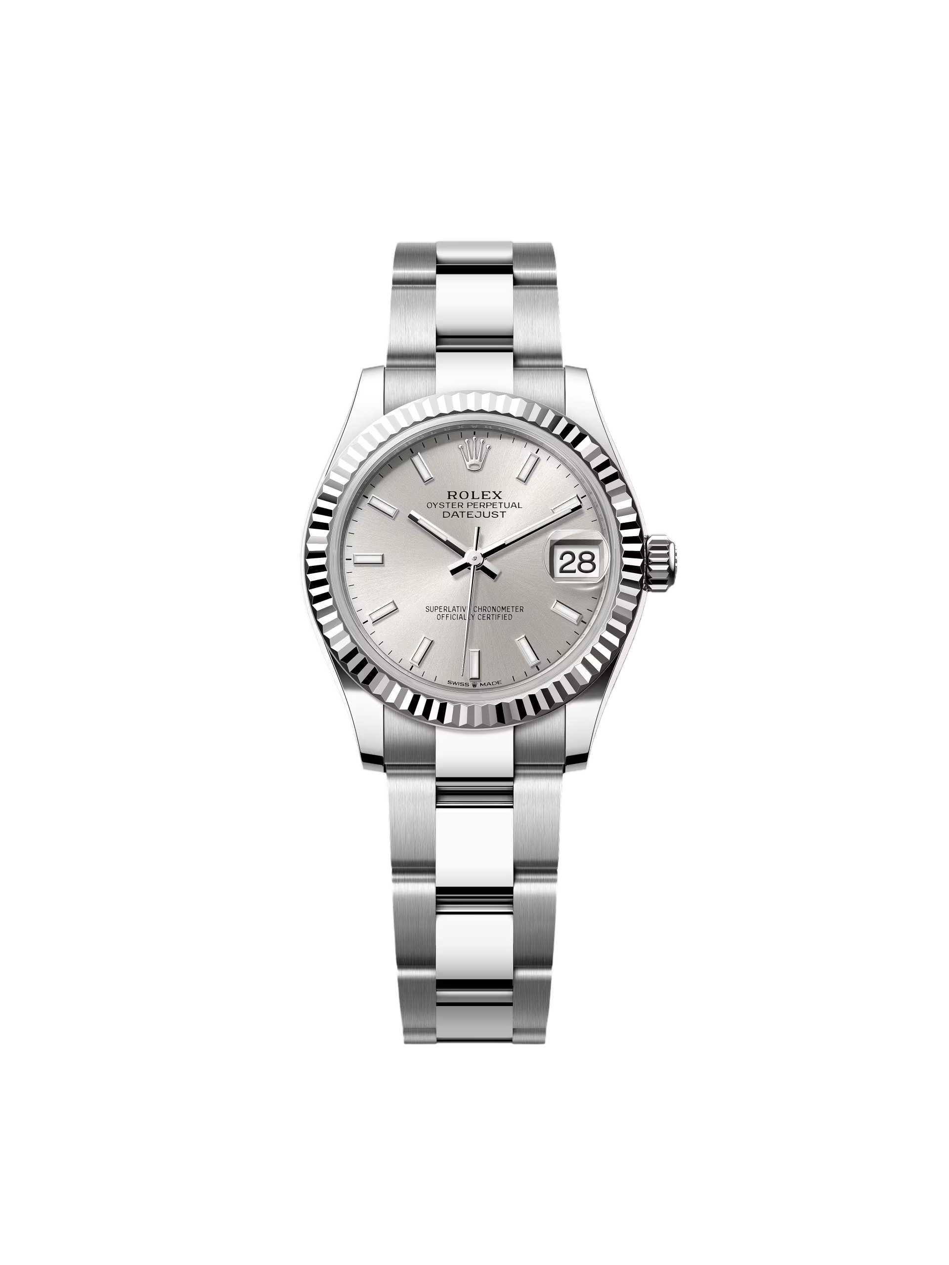 【Super Clone】ROLEX Datejust m278274-0011/0012 Silver Dial 31mm Fluted Bezel Oyster Bracelet