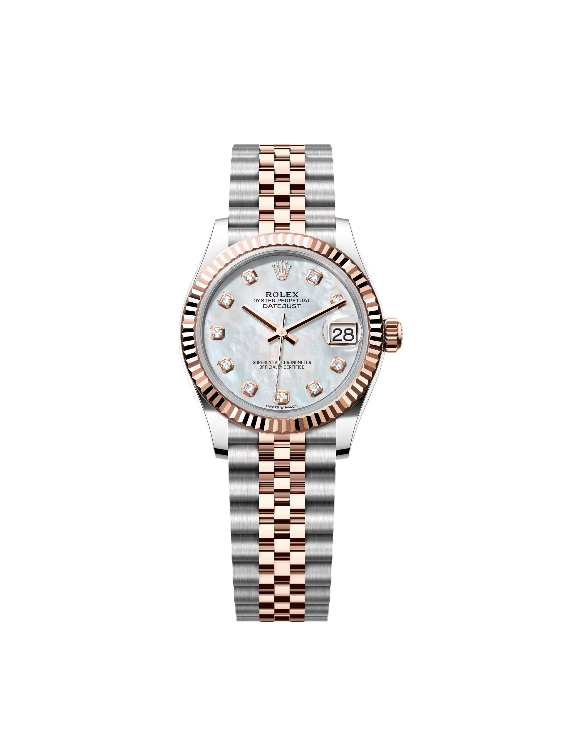 【Super Clone】ROLEX Datejust m278271-0025/0026 White Mother-of-Pearl 31mm Dial Oyster Bracelet Watch