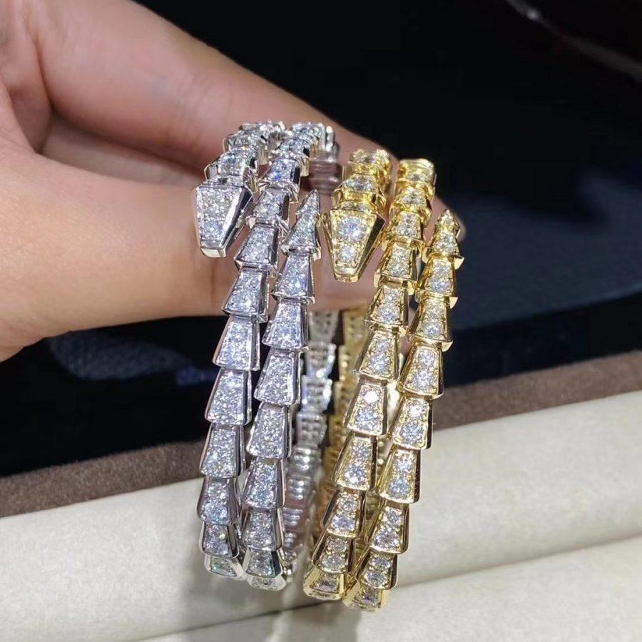 Regalia jewelrySERPENTI BRACELET GOLD DIAMOND DOUBLE ROW