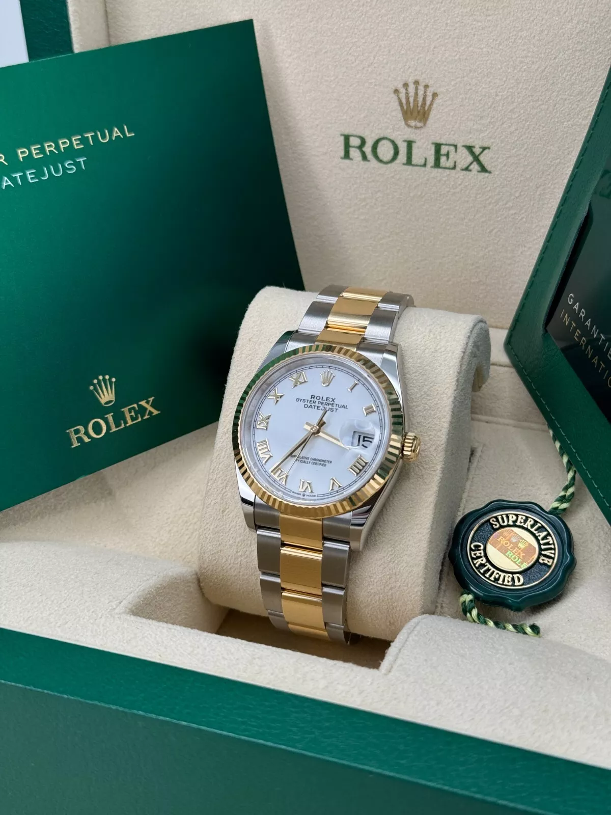 【Super Clone】ROLEX  Datejust 36mm 126233 White Dial Oyster Bracelet Watch