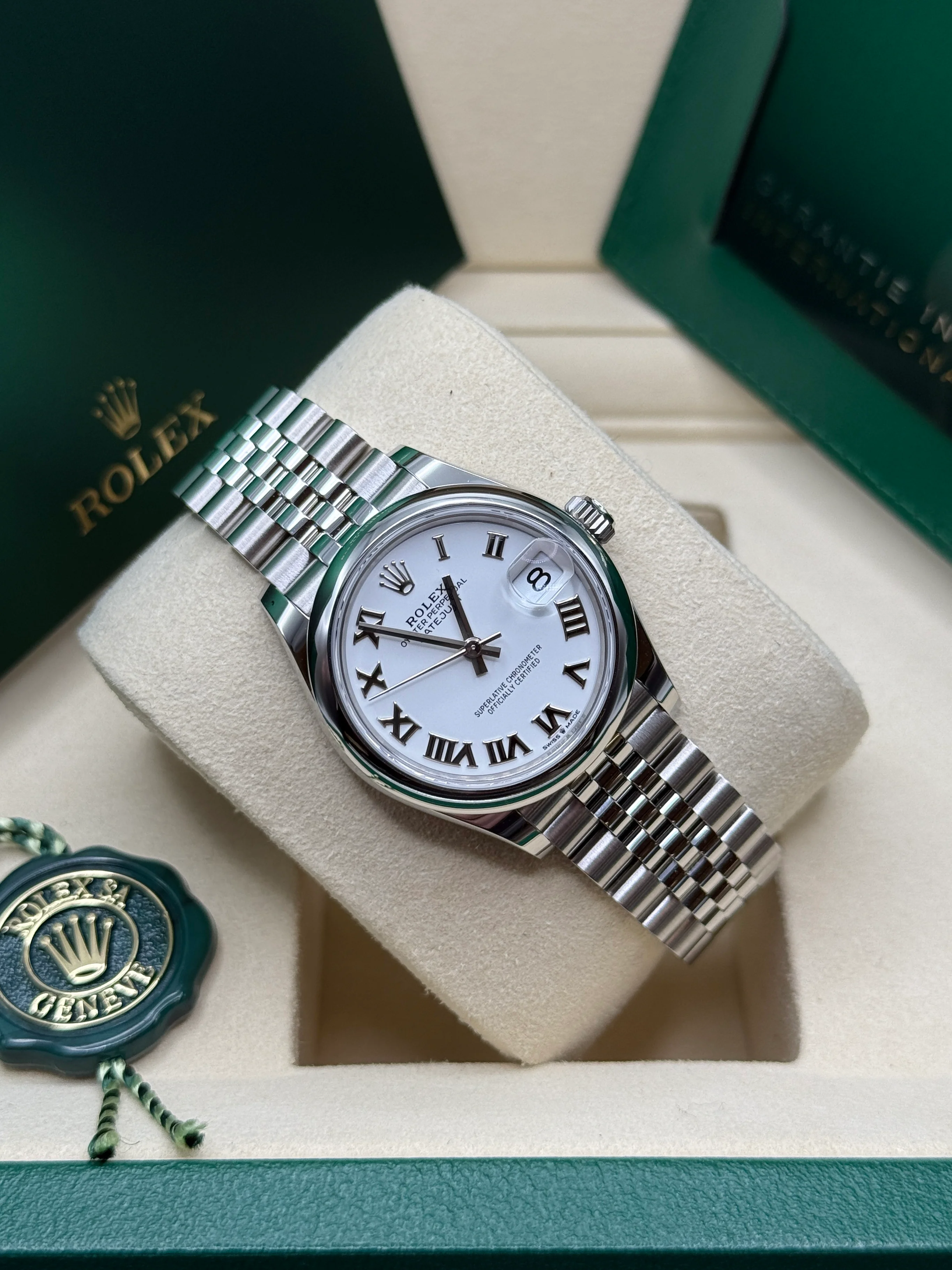 【Super Clone】ROLEX Datejust m278240-0003/0004 31mm White Roman Domed Bezel Oyster Oystersteel