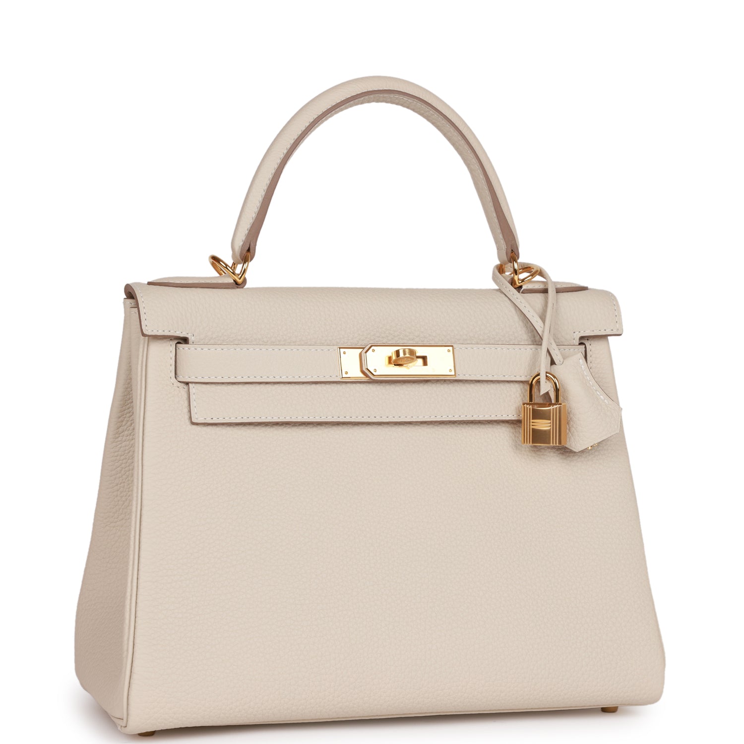 Hermès Kelly Retourne 28 Craie Togo Gold Hardware