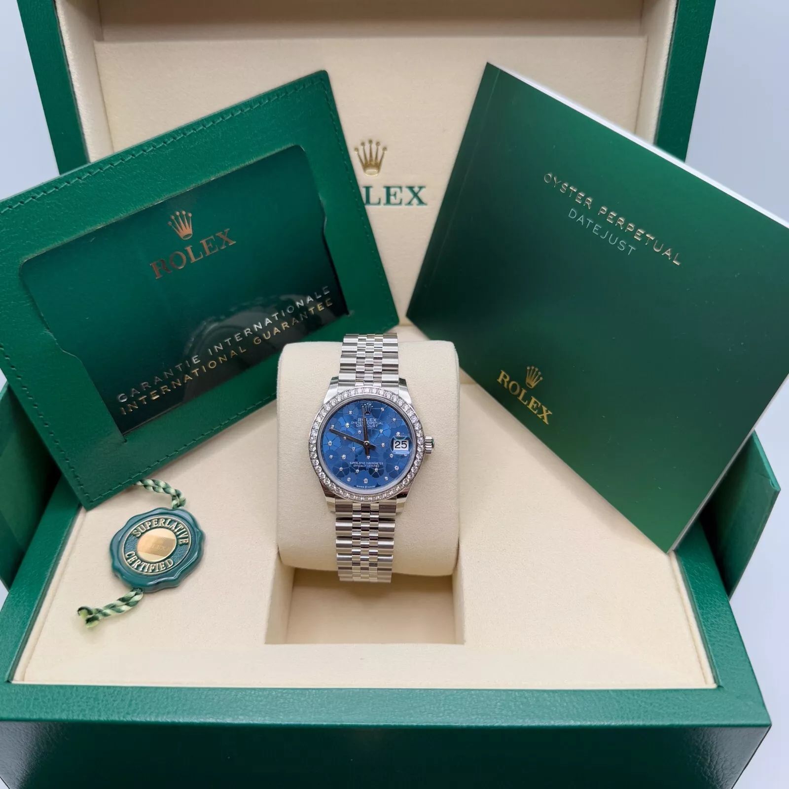 【Super Clone】RLX Datejust m278384RBR-0039/0040 Azzurro Blue 31mm Dial Oyster Watch