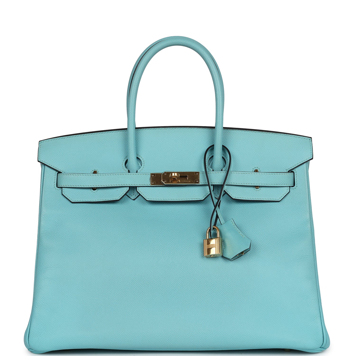 Hermès Birkin 35 Bleu Atoll Epsom Gold Hardware