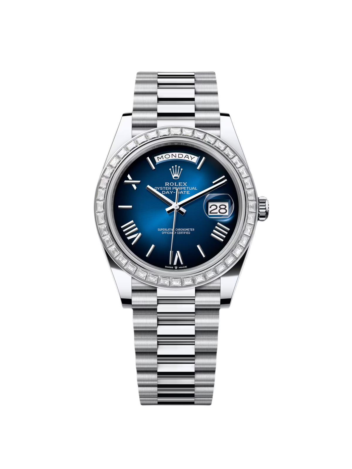 【Super Clone】ROLEX Day-Date 40mm 228396TBR-0042 Blue ombré Roman Dial