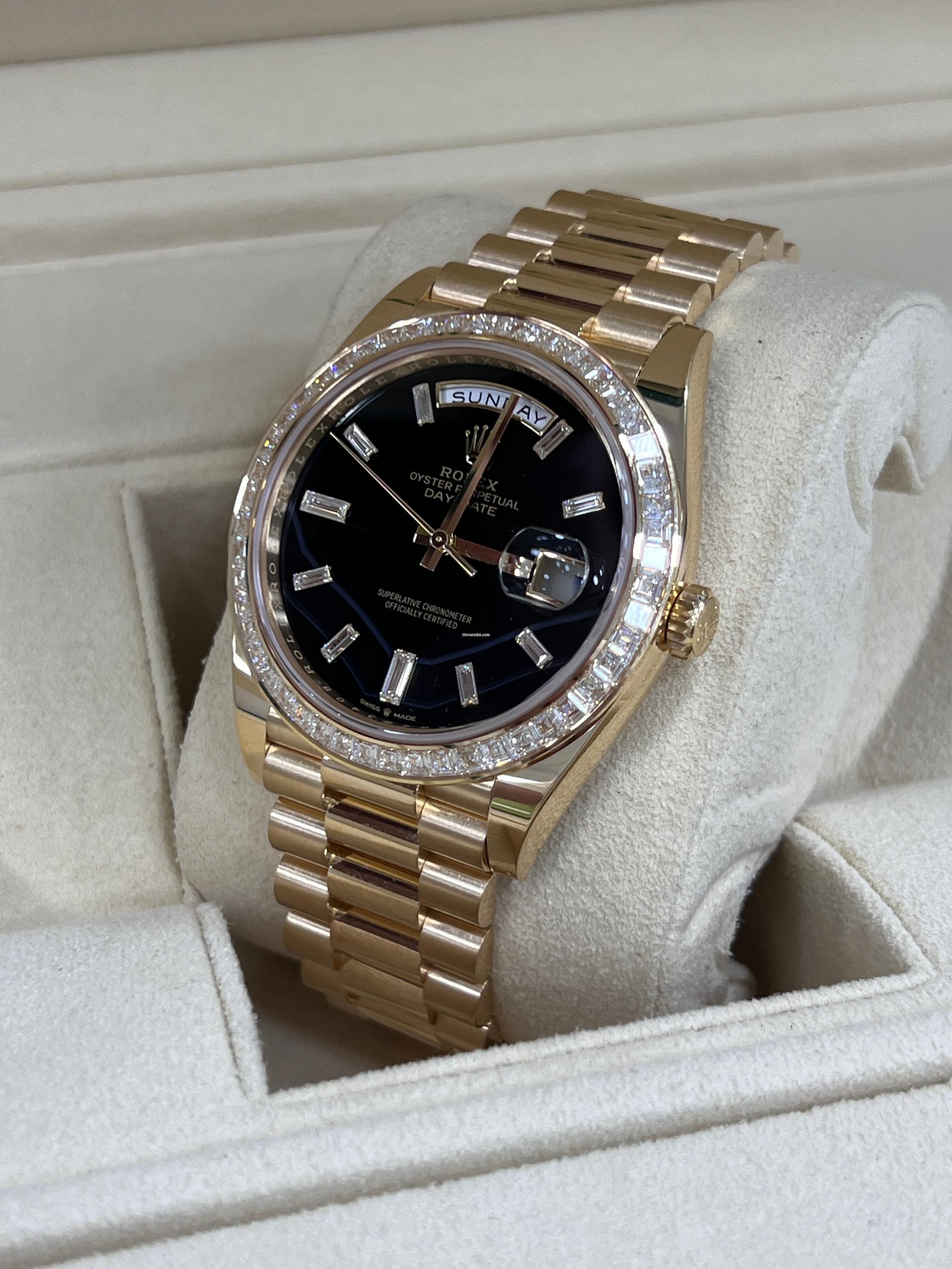 【Super Clone】ROLEX Day-Date 40mm 228398TBR-0038 Onyx Dial President Watch