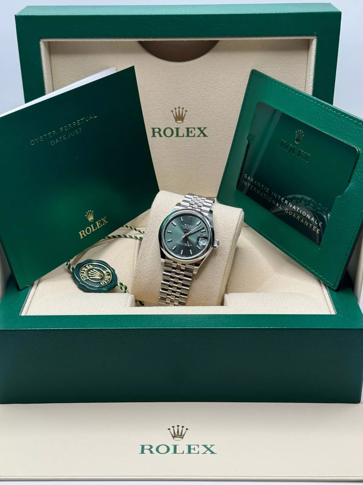 【Super Clone】ROLEX Datejust m278240-0011/0012 31mm Green Stick Domed Bezel Oyster Oystersteel