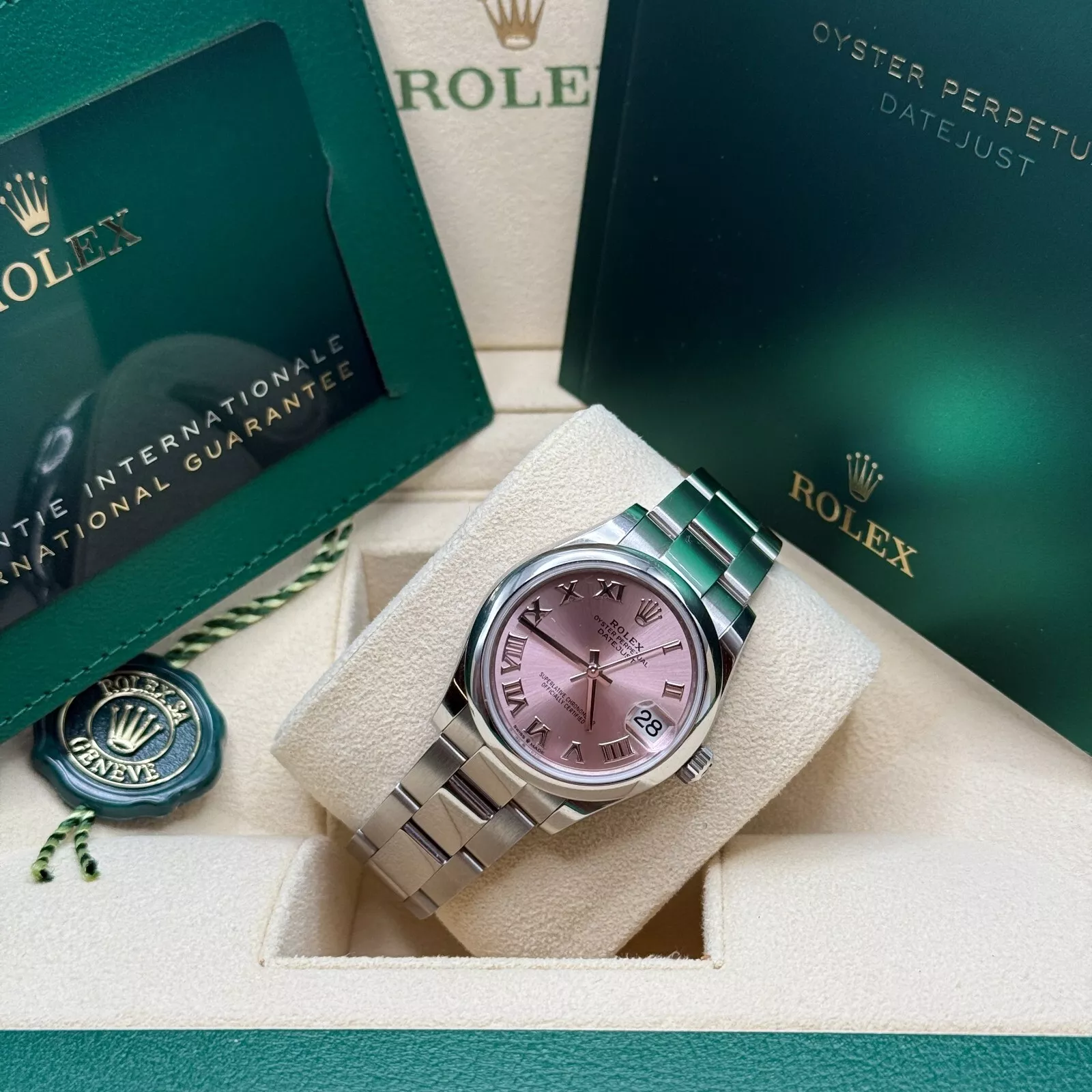 【Super Clone】ROLEX Datejust m278240-0013/0014 31mm Pink Roman Domed Bezel Oyster Oystersteel