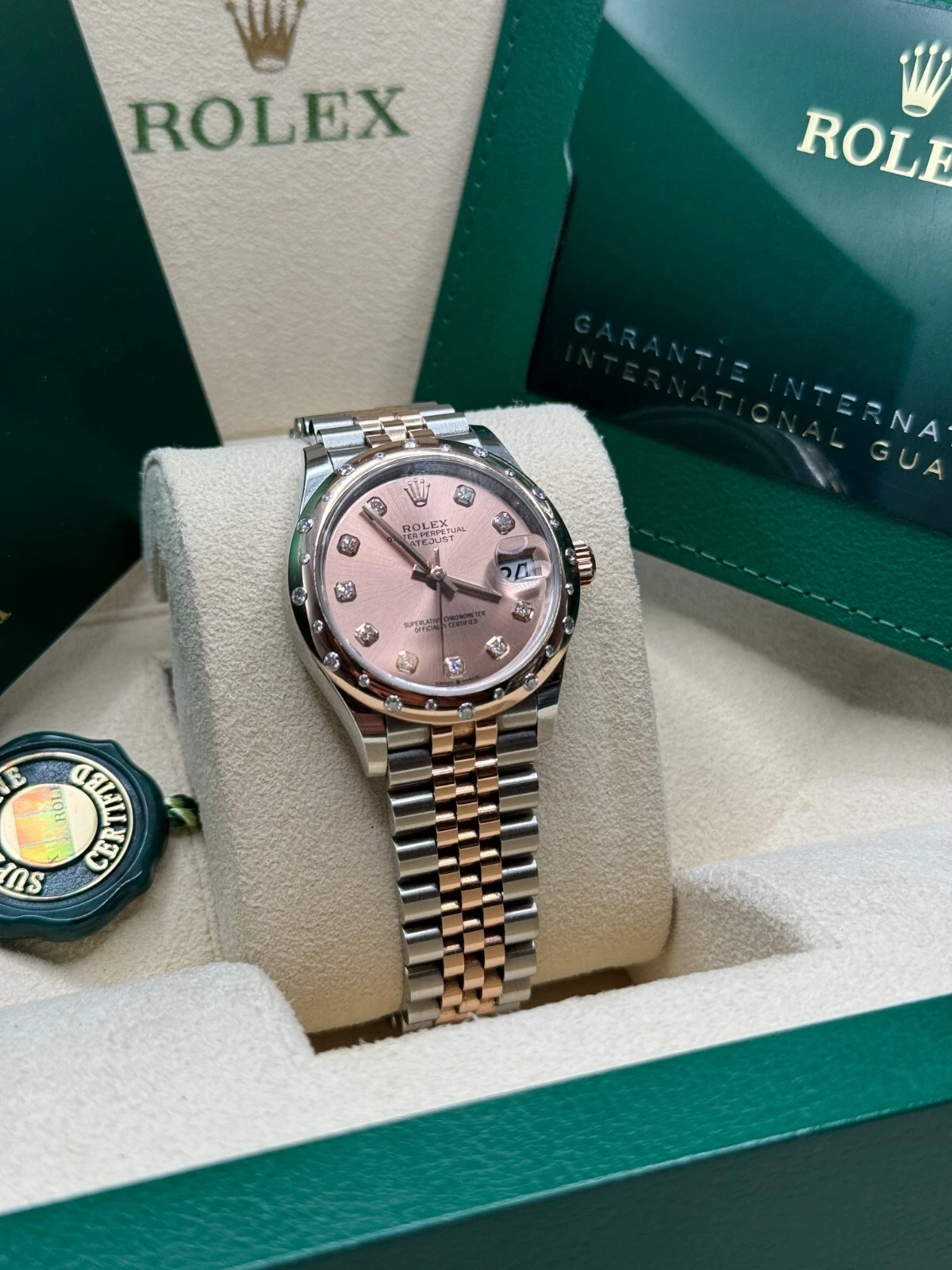 【Super Clone】RLX Datejust m278341-0023/0024 Rosé Dial 31mm Oyster Bracelet