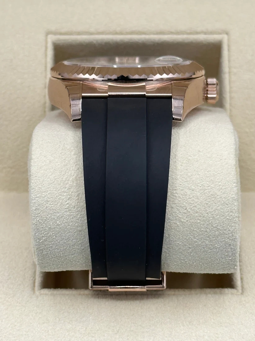 【Super Clone】ROLEX  Sky-Dweller 42mm Rose Gold Chocolate Dial Oysterflex - 336235
