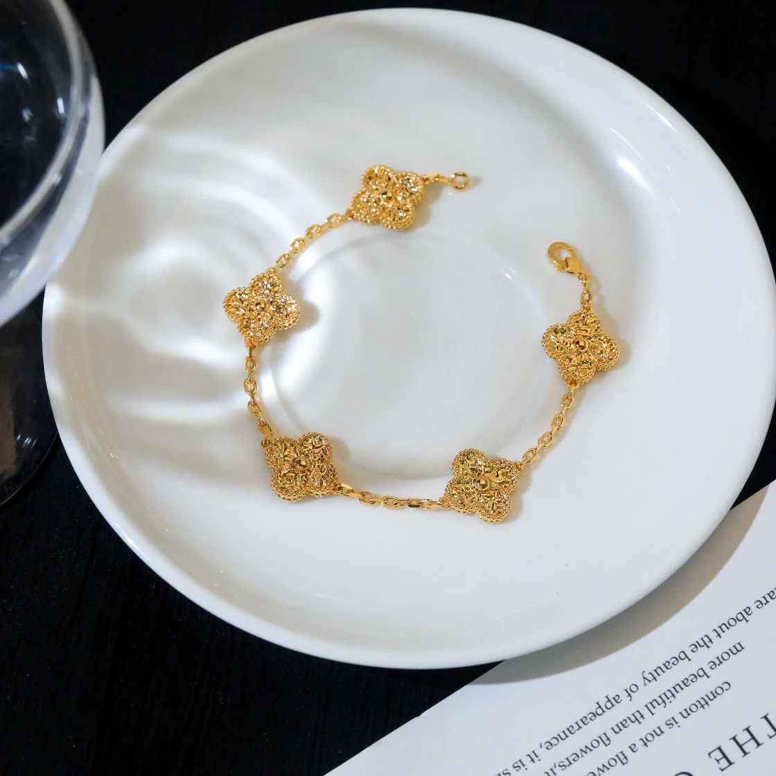 Regalia jewelryCLOVER 5 MOTIFS BRONZING BRACELET