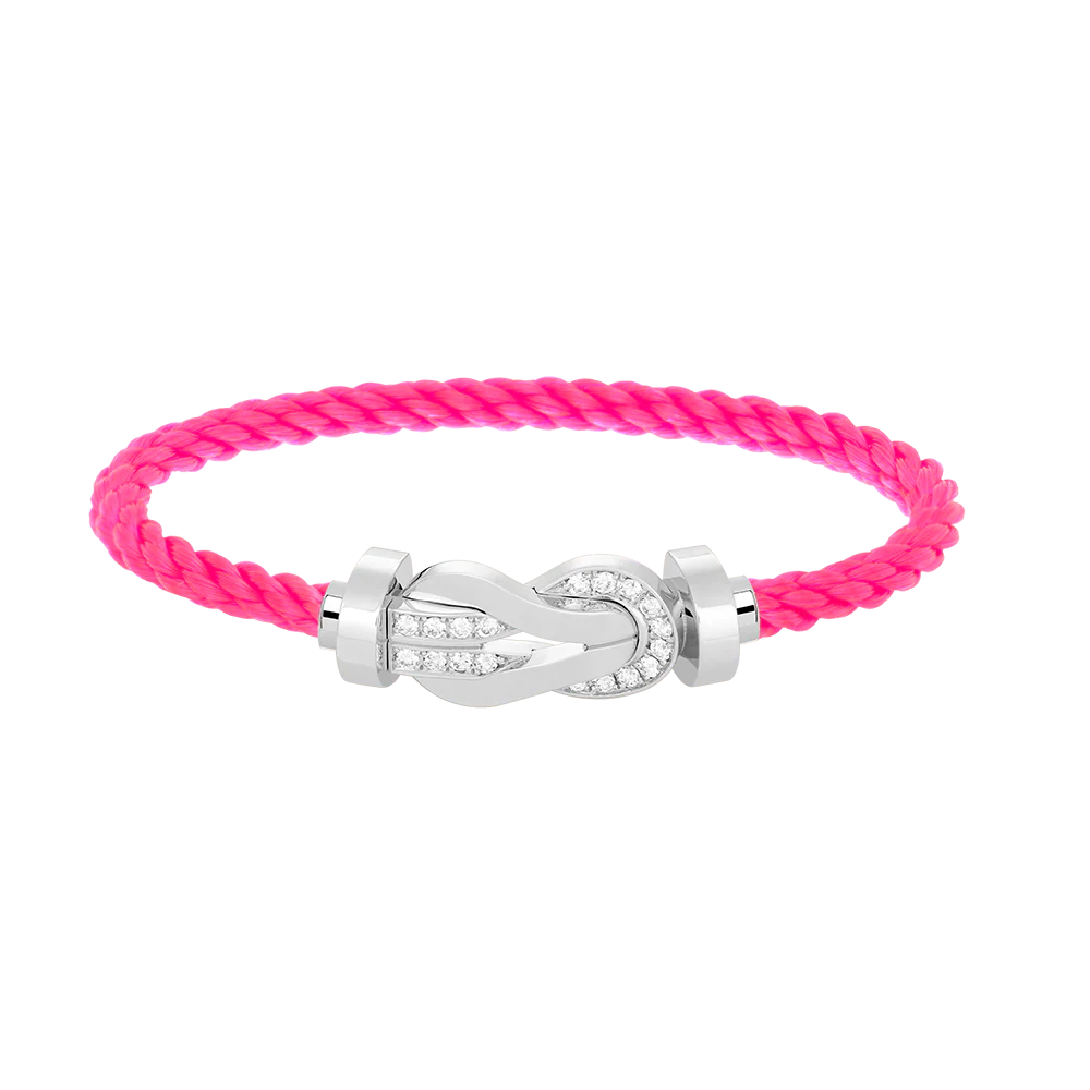 Regalia jewelryCHANCE LARGE 8 FIGURE BUCKLE HALF DIAMOND BRACELET SILVER