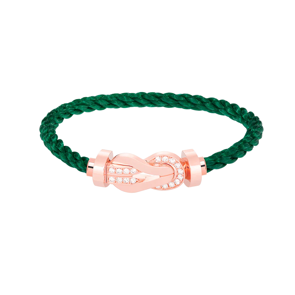 Regalia jewelryCHANCE LARGE 8 FIGURE BUCKLE HALF DIAMOND BRACELET ROSE GOLD