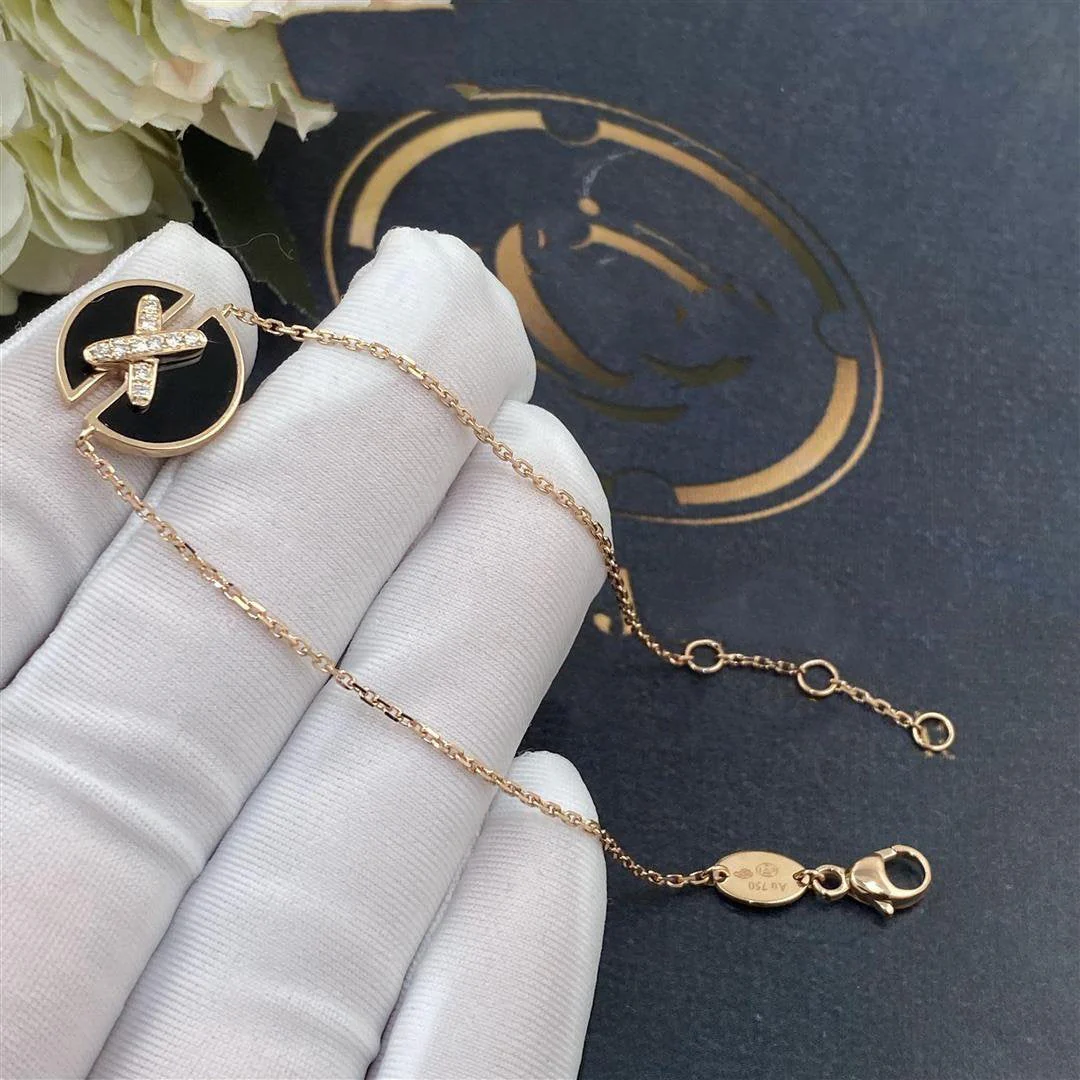 Regalia jewelryJEUX DE BRACELET ONYX PINK GOLD DIAMOND