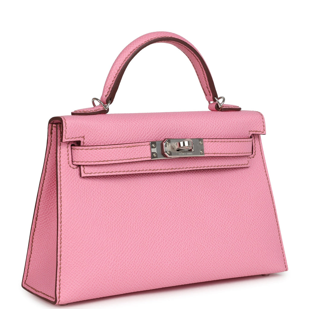 Hermès Kelly Sellier 20 Bubblegum Epsom Palladium Hardware