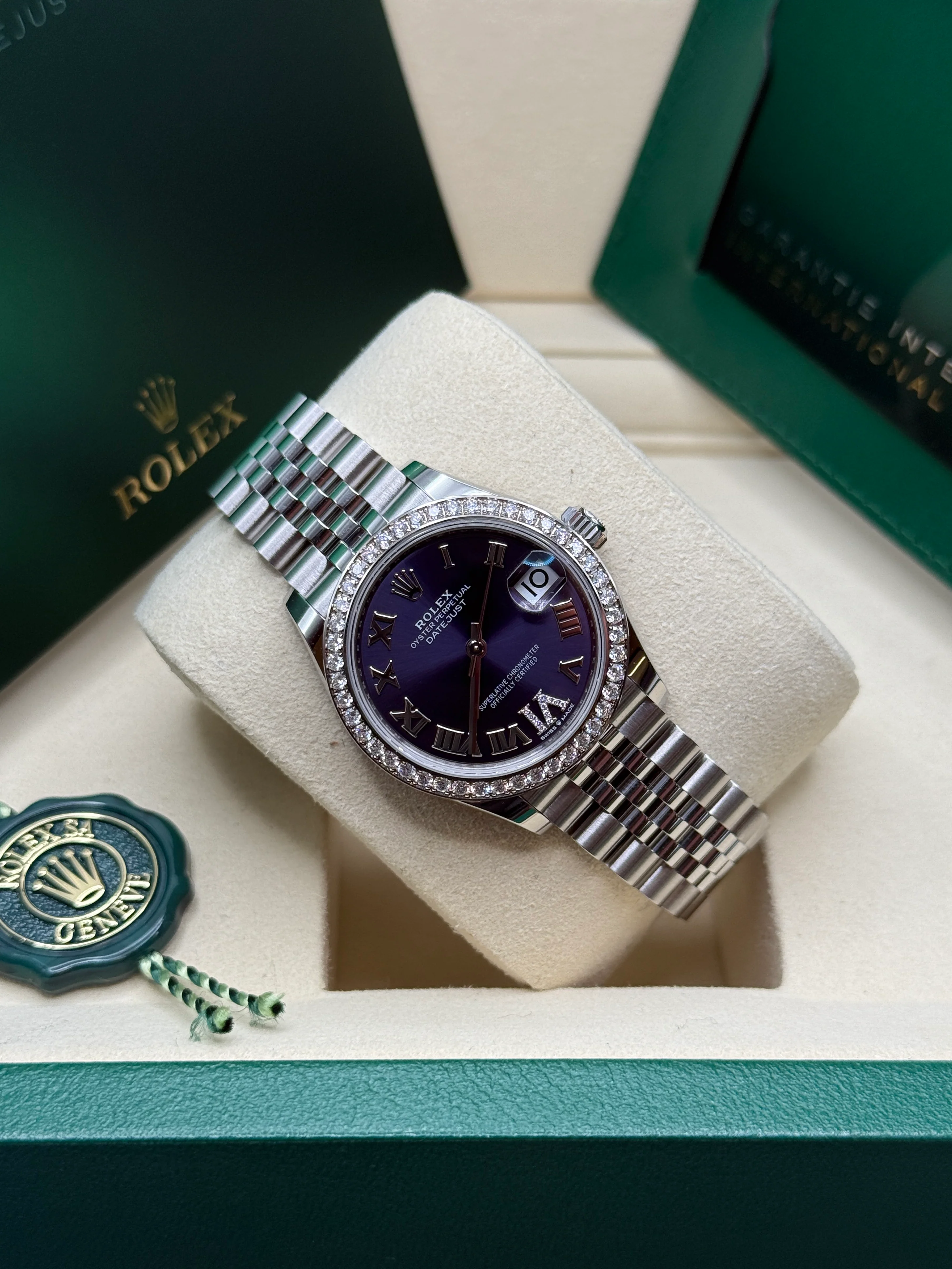 【Super Clone】ROLEXDatejust m278384RBR-0029/0030 Aubergine 31mm Dial Jubilee Watch
