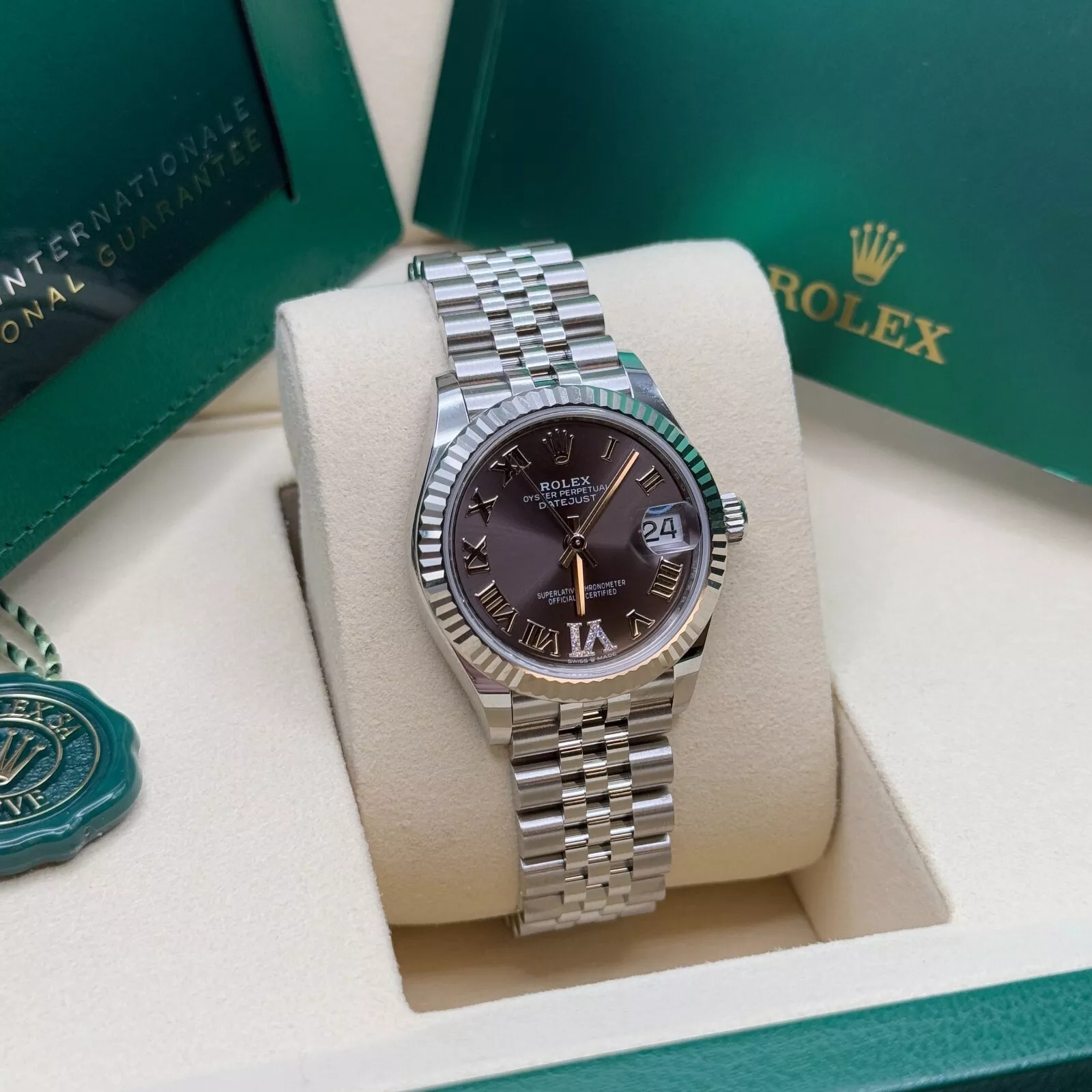 【Super Clone】ROLEX Datejust m278274-0027/0028 Dark Grey 31mm Dial Oyster Watch