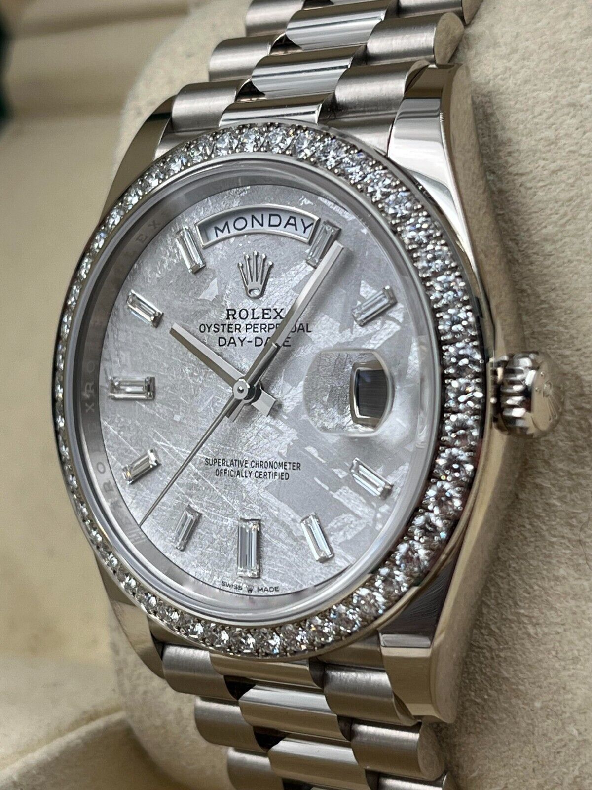 【Super Clone】ROLEX  Day-Date 40mm 228349RBR-0040 Meteorite Dial President Bracelet