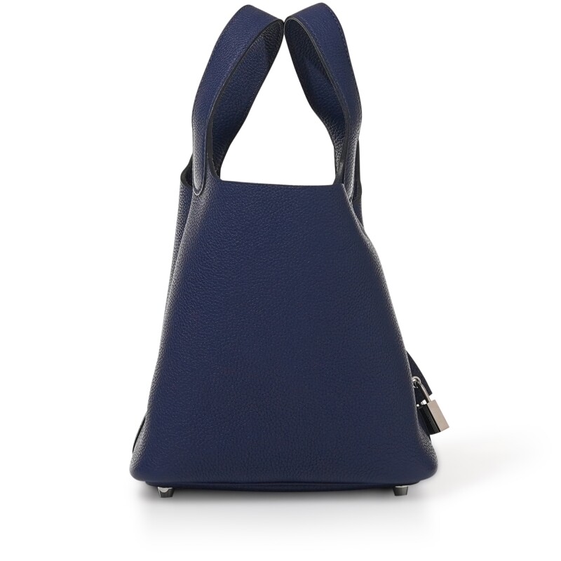 Hermès Bleu Saphir Maurice Picotin Lock 18 Palladium Hardware