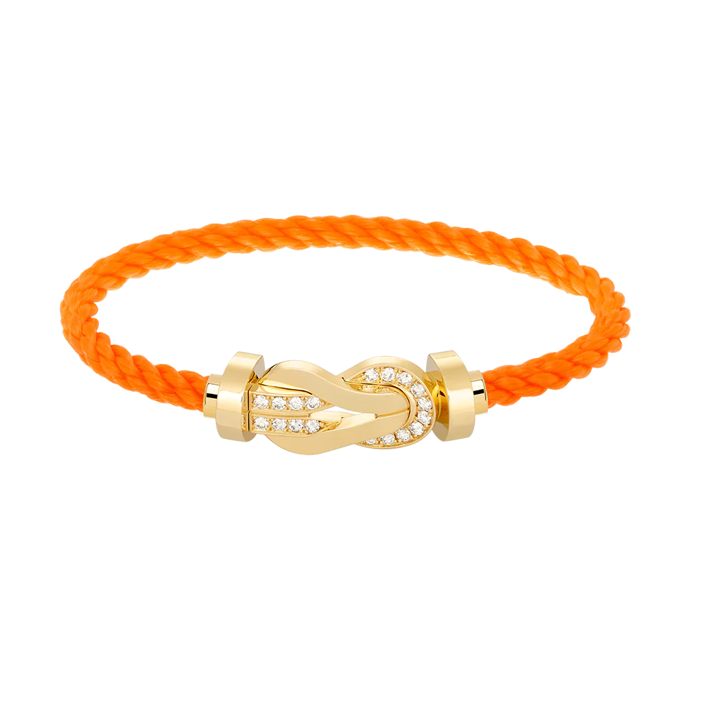 Regalia jewelryCHANCE LARGE 8 FIGURE BUCKLE HALF DIAMOND BRACELET GOLD