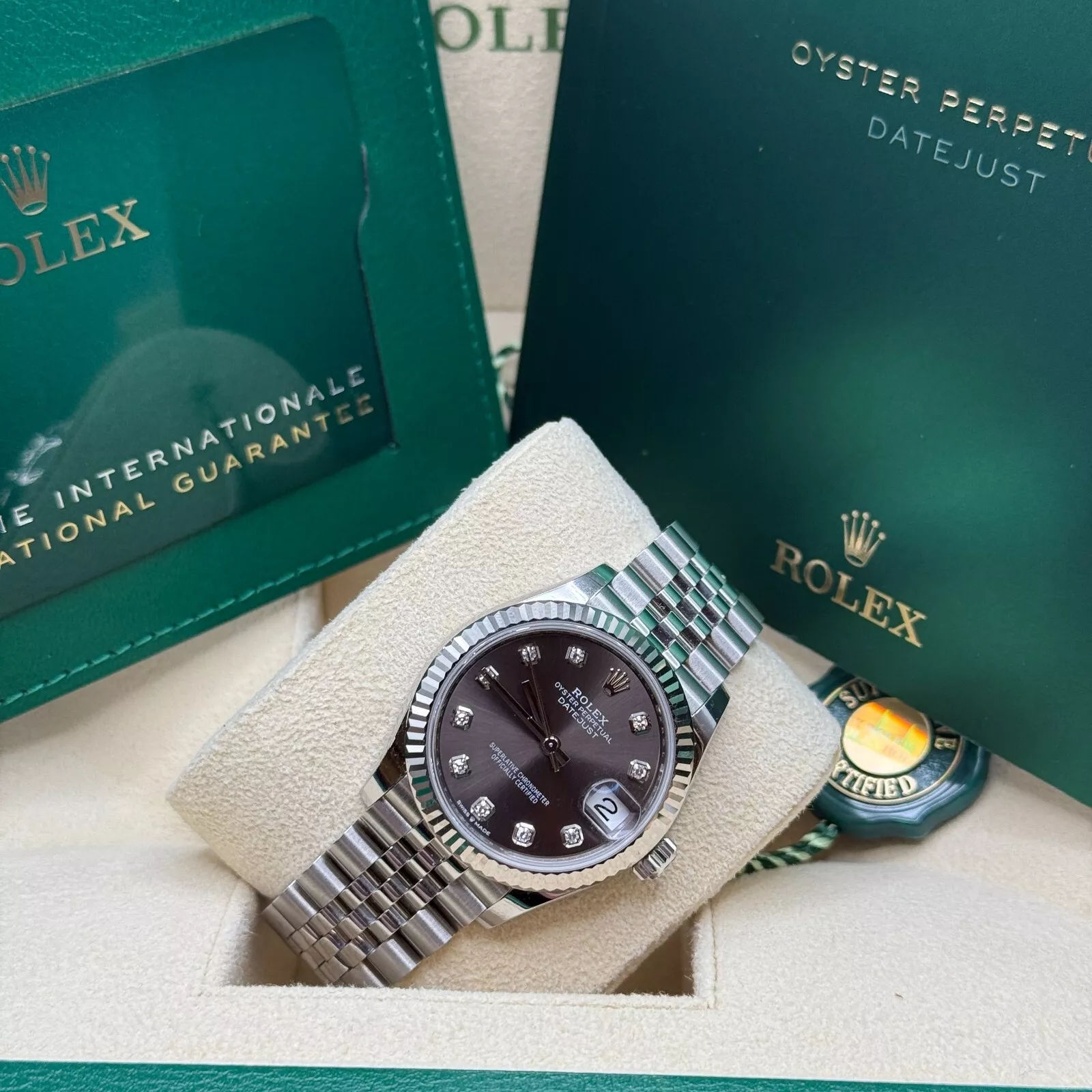 【Super Clone】ROLEX Datejust m278274-0007/0008 Dark Grey 31mm Dial Oyster Watch