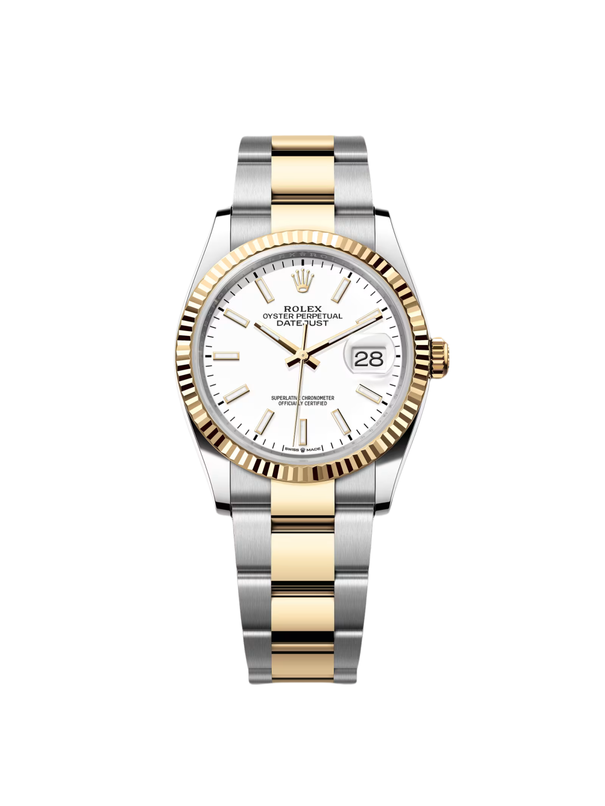 【Super Clone】ROLEX  Datejust 36mm 126233 White Index Dial Two-Tone Jubilee Bracelet Watch