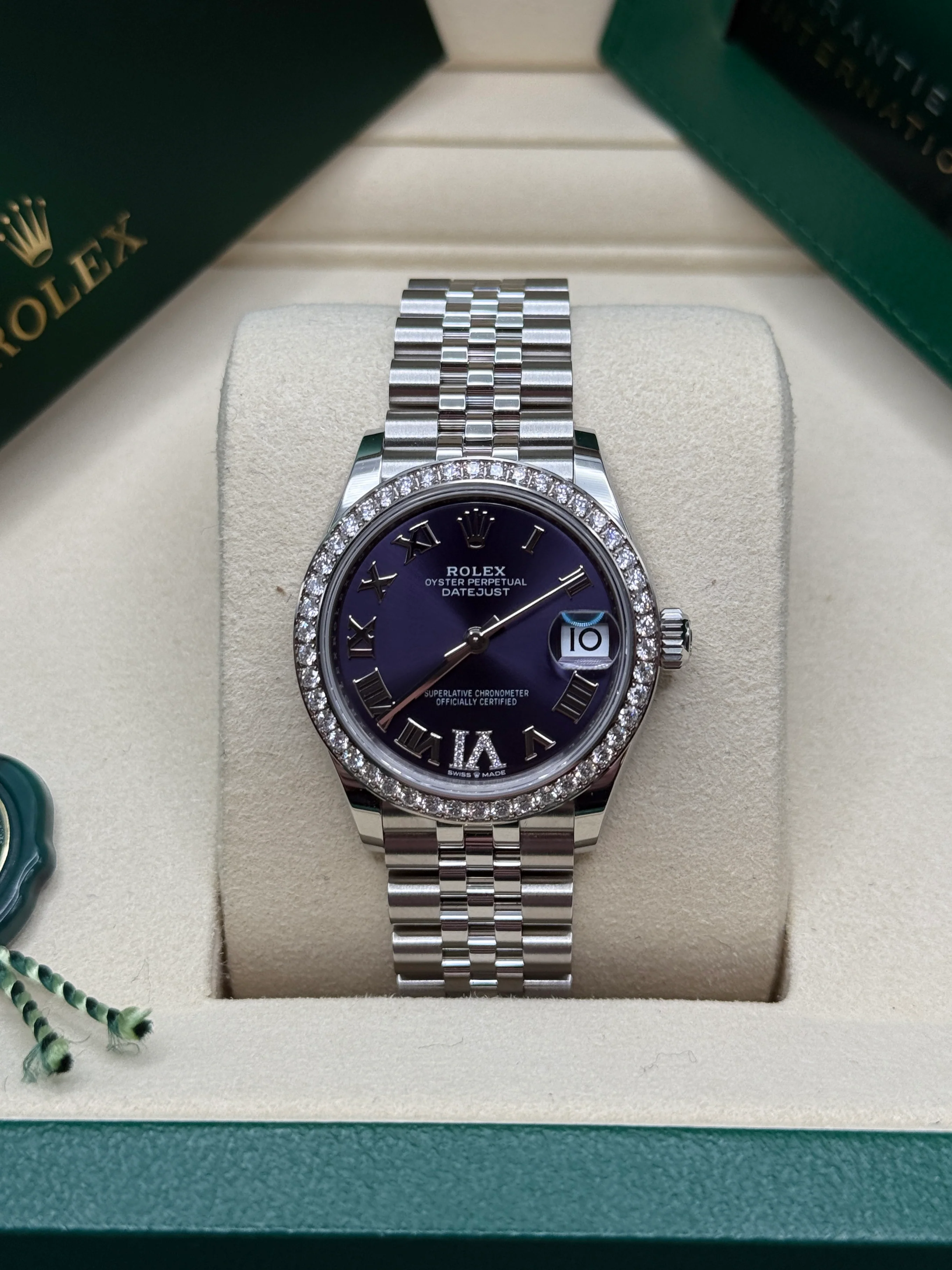 【Super Clone】ROLEXDatejust m278384RBR-0029/0030 Aubergine 31mm Dial Jubilee Watch
