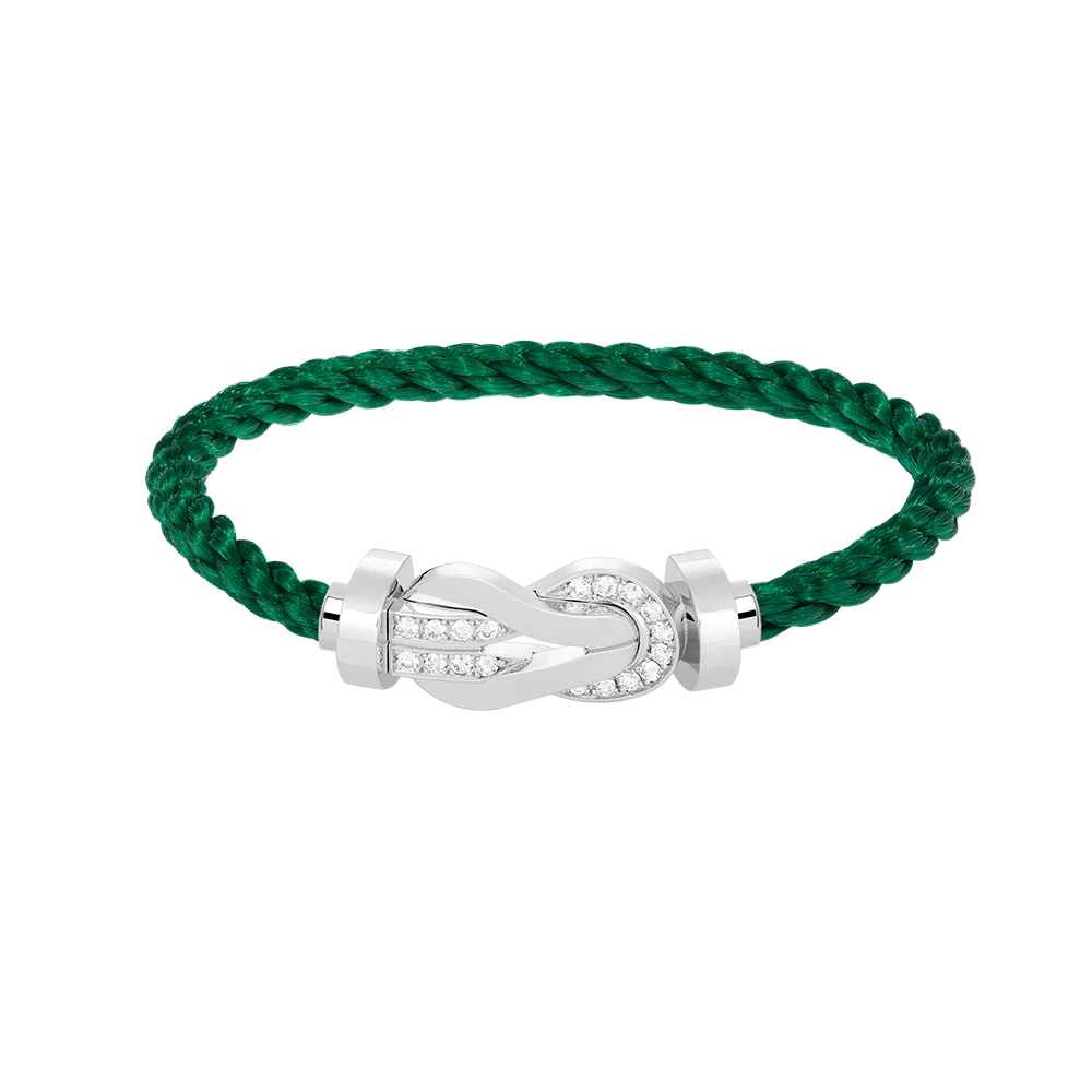 Regalia jewelryCHANCE LARGE 8 FIGURE BUCKLE HALF DIAMOND BRACELET SILVER