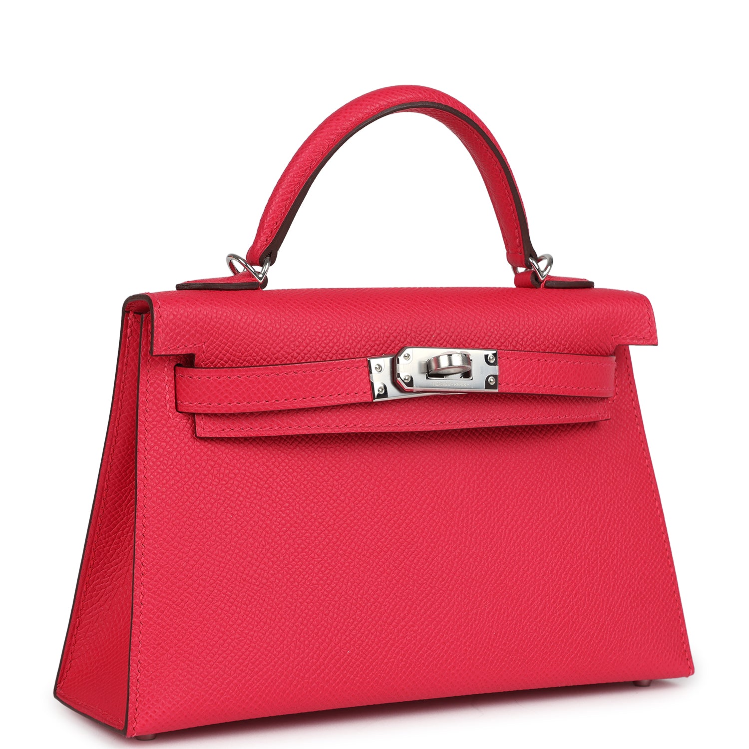Hermès Kelly Sellier 20 Rose Extreme Epsom Palladium Hardware