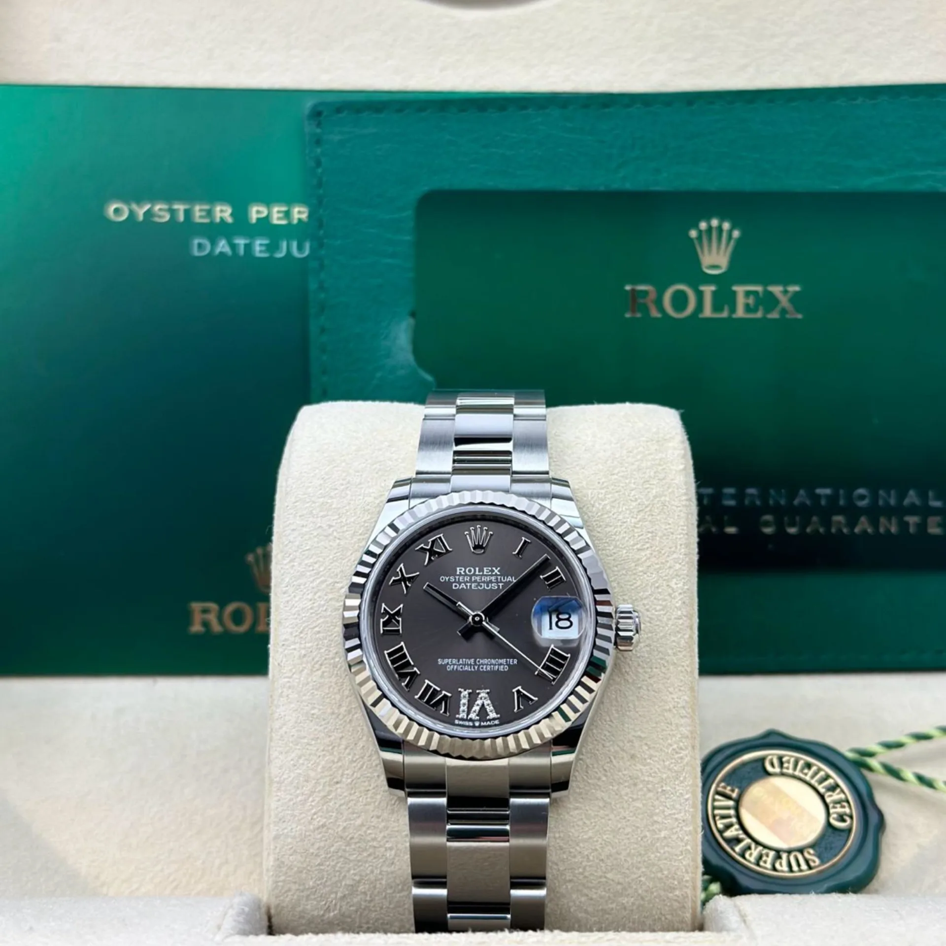 【Super Clone】ROLEX Datejust m278274-0027/0028 Dark Grey 31mm Dial Oyster Watch