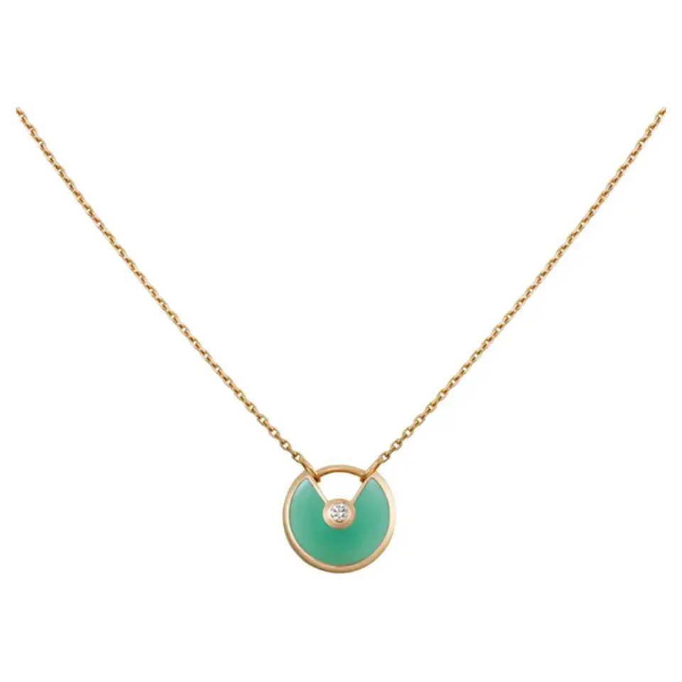 Regalia jewelryAMULETTE GOLD MALACHITE NECKLACE