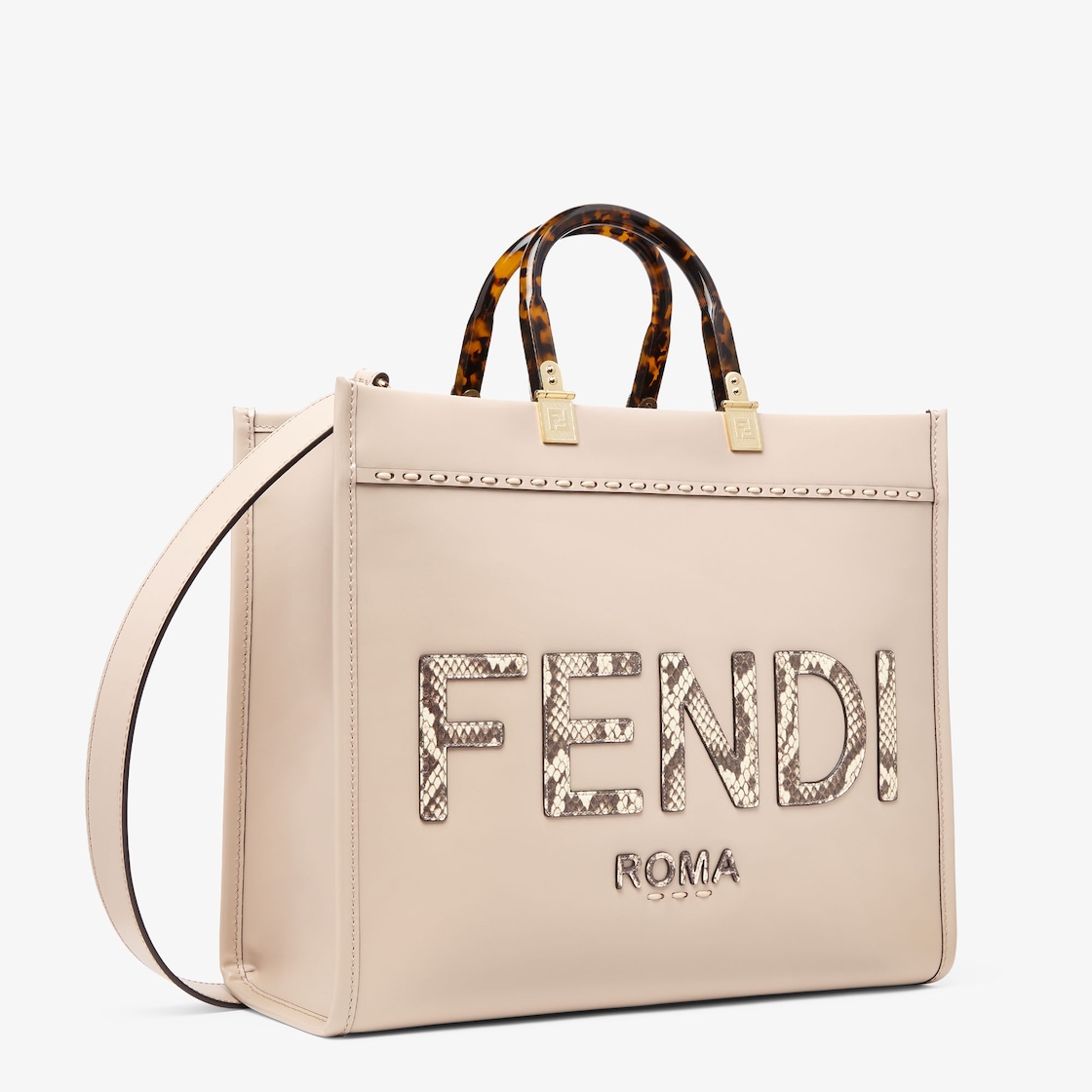 Fendi Sunshine Medium Snakeskin Shopping Bag