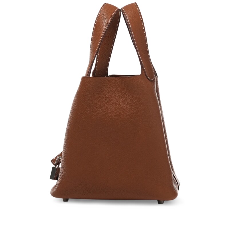 Hermès Fauve Barenia Picotin Lock 18 Palladium Hardware