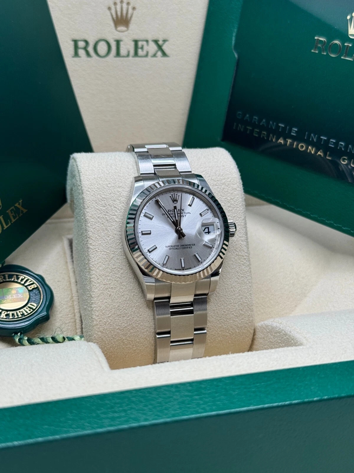 【Super Clone】ROLEX Datejust m278274-0011/0012 Silver Dial 31mm Fluted Bezel Oyster Bracelet