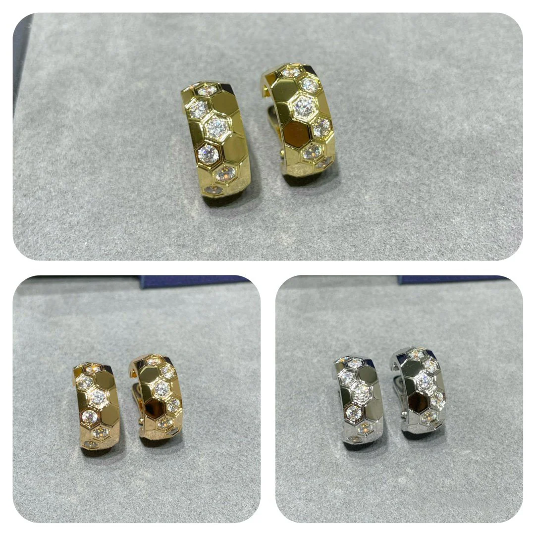 Regalia jewelryBEE LOVE DIAMOND HOOP EARRINGS