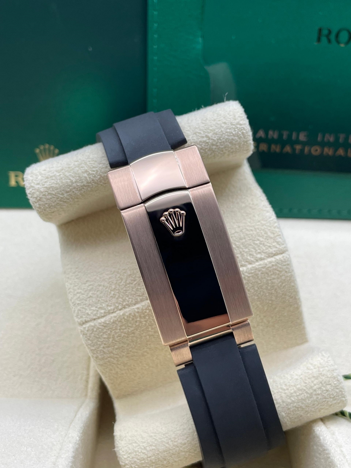 【Super Clone】ROLEX  Sky-Dweller 42mm Rose Gold Slate Dial Oysterflex - 336235