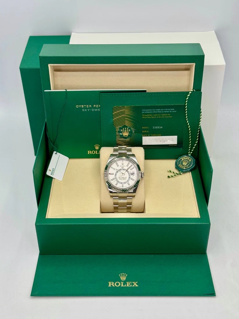 【Super Clone】ROLEX  Sky-Dweller 42mm 336934-0003/0004 Stainless Steel White Dial Oyster
