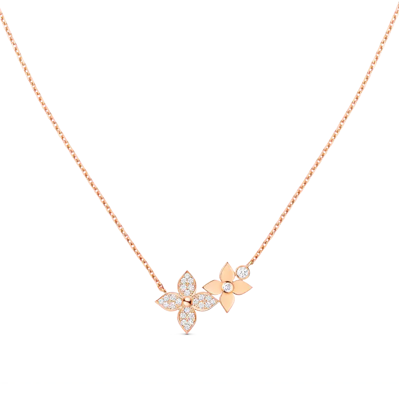 Regalia jewelrySTAR BLOSSOM NECKLACE PINK GOLD DIAMONDS