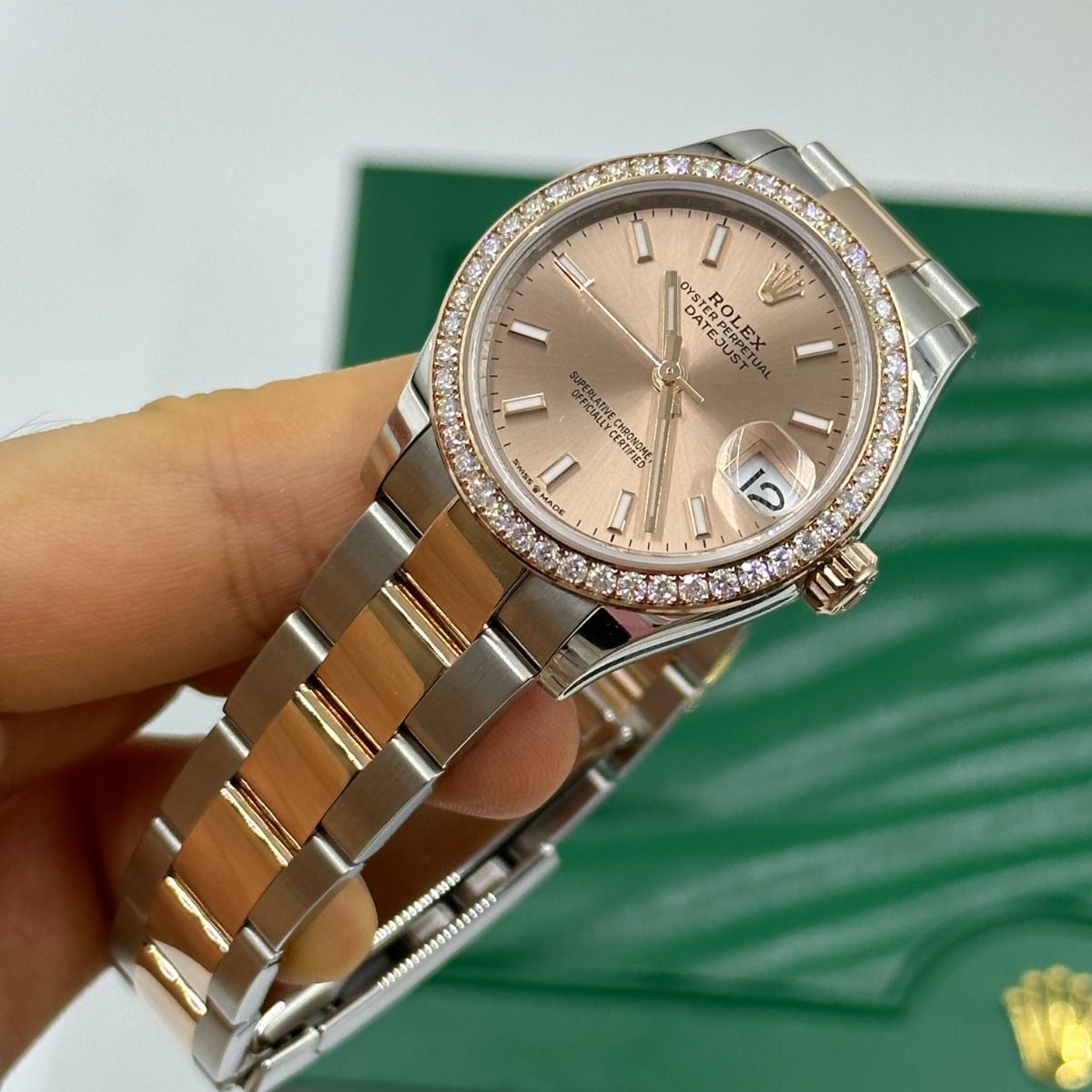 【Super Clone】ROLEX Datejust m278381-0009/0010 Rose Dial Diamond-Set Bezel 31mm