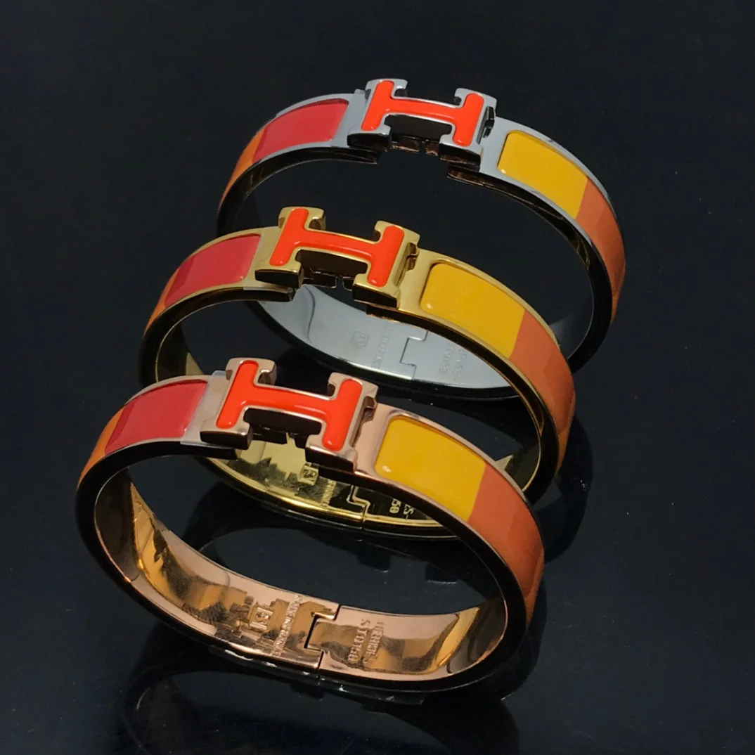 Regalia jewelryH BRACELET ORANGE RAINBOW CERAMIC