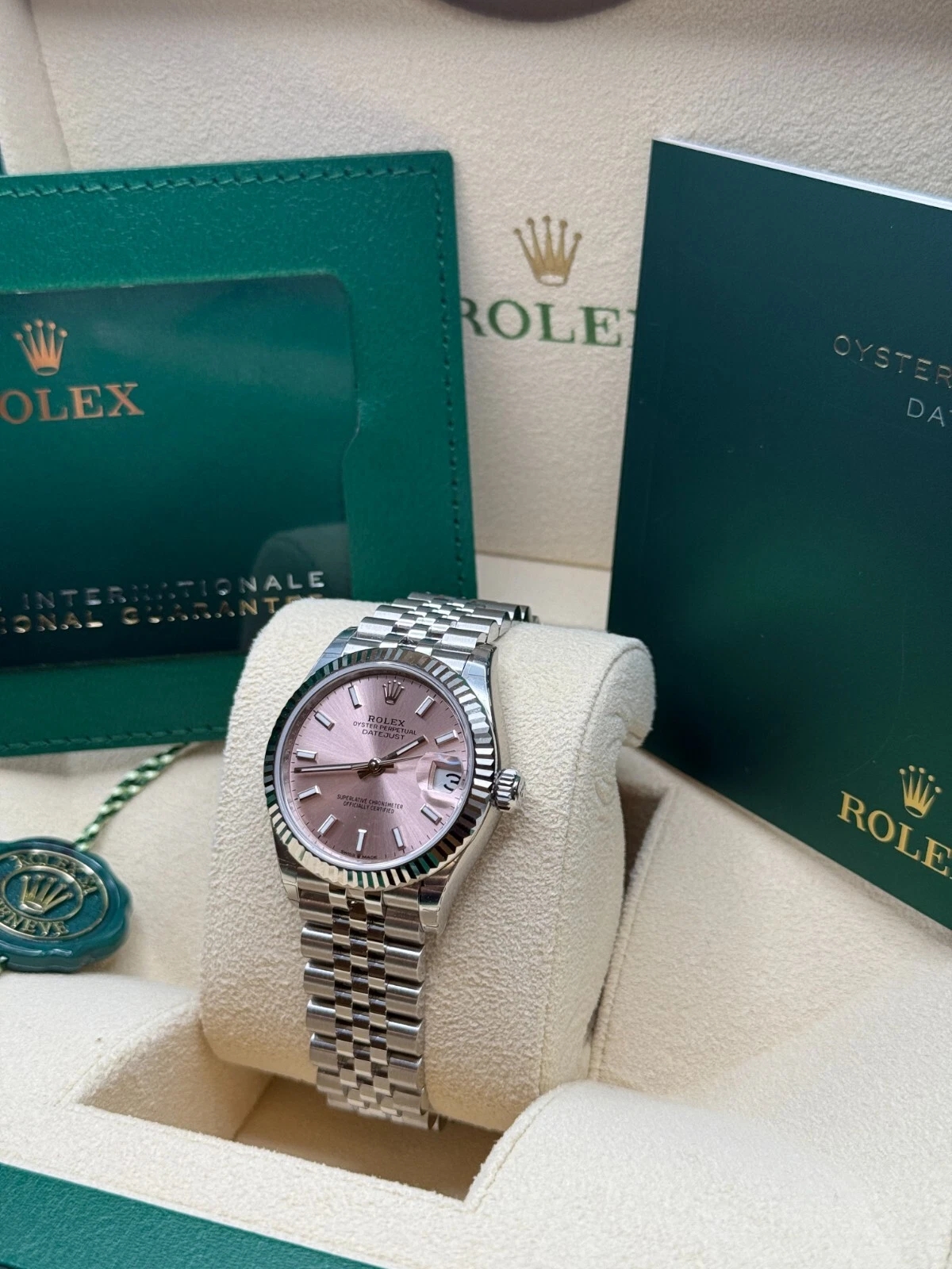 【Super Clone】ROLEX Datejust m278274-0013/0014 Pink Dial 31mm Fluted Bezel Oyster Bracelet