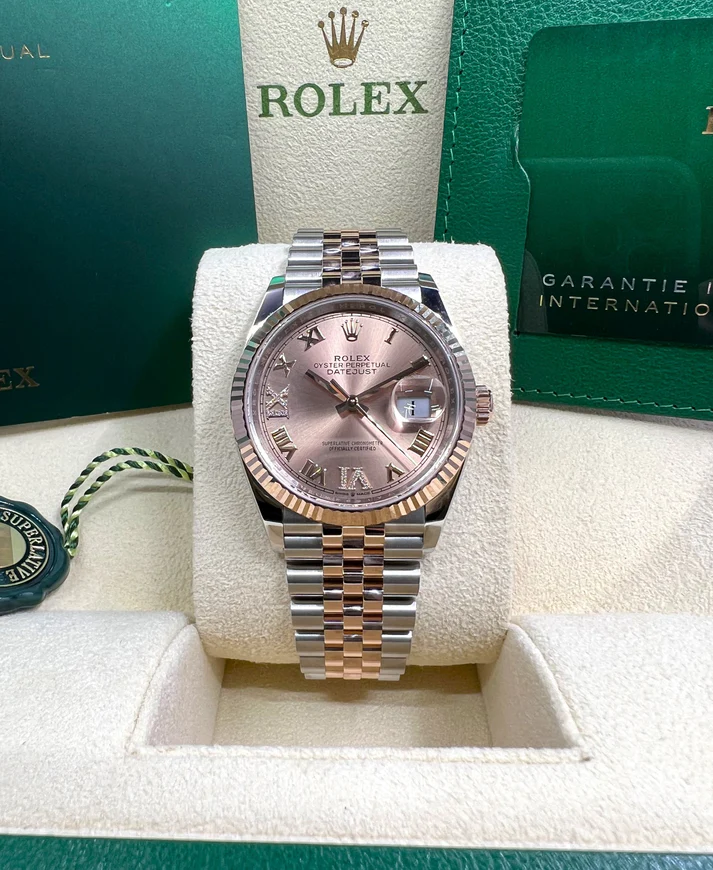 【Super Clone】ROLEX  Datejust 36mm 126231 Rose Dial Oyster Bracelet