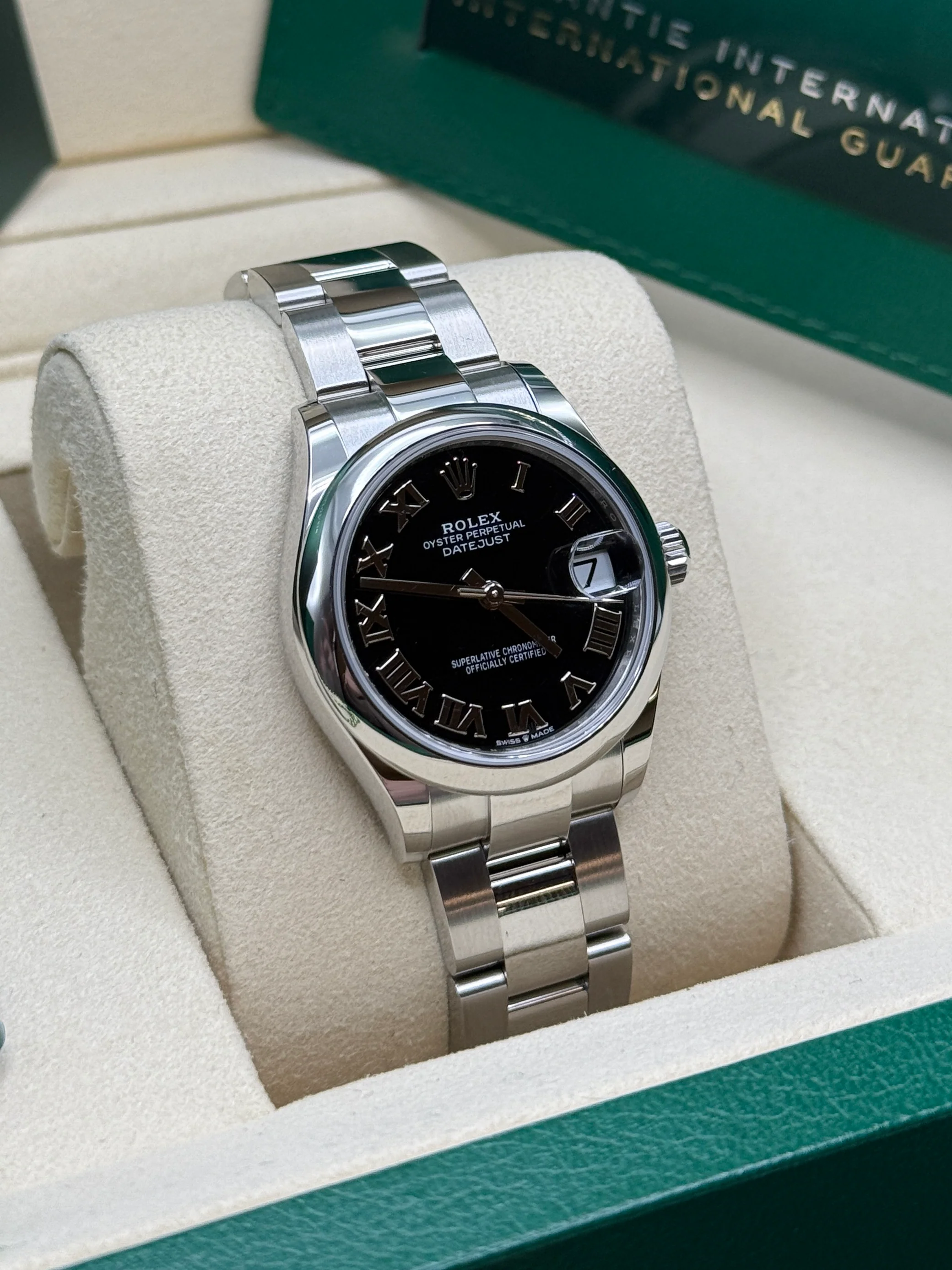 【Super Clone】ROLEX Datejust m278240-0001/0002 31mm Black Roman Domed Bezel Oyster Oystersteel