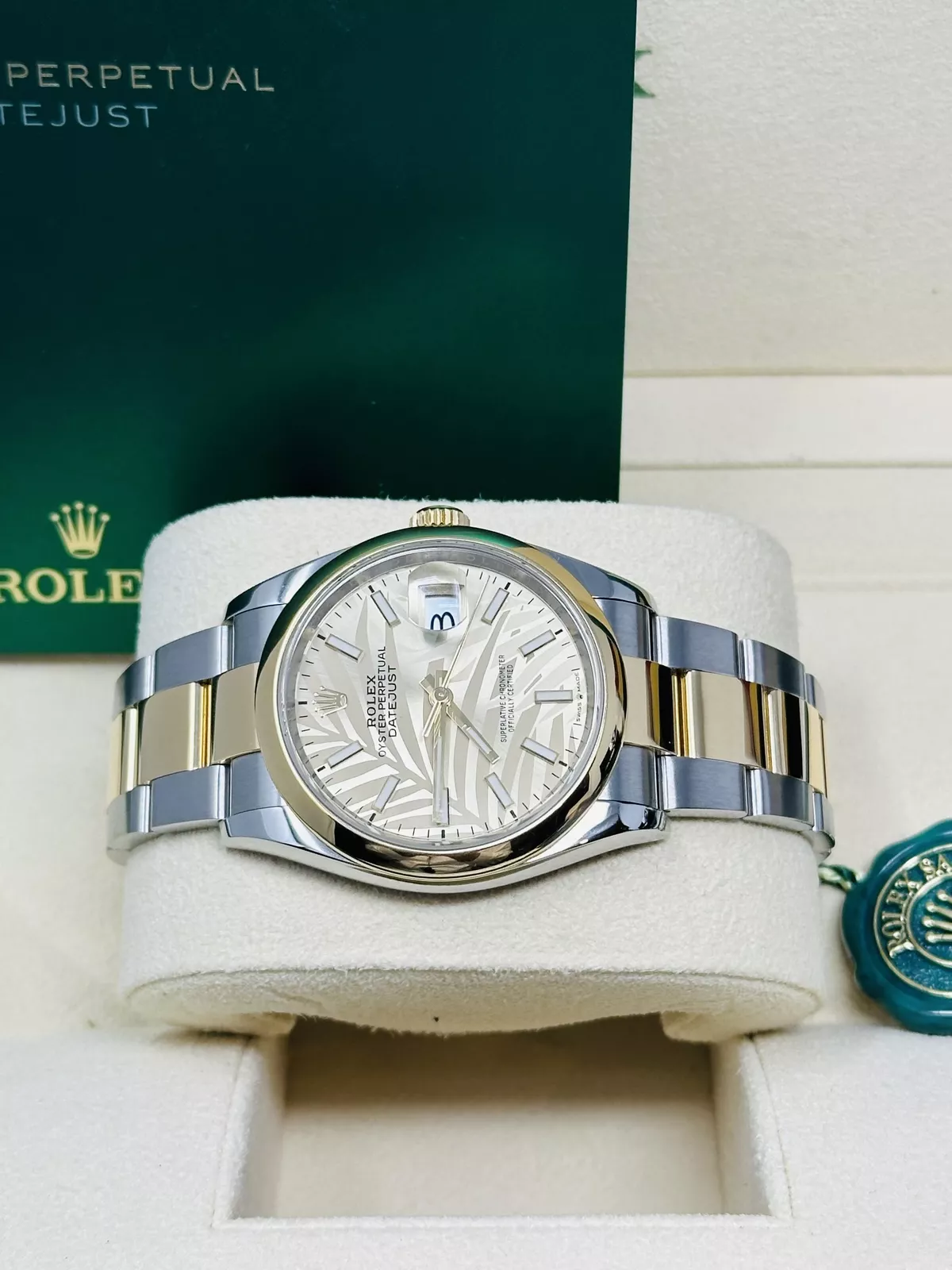 【Super Clone】ROLEX  Datejust 36mm 126203 Golden Dial Domed Bezel Oyster Bracelet