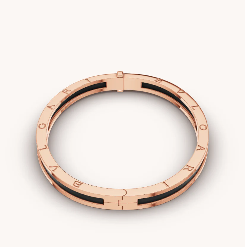 Regalia jewelryZERO 1 PINK GOLD WITH BLACK CERAMIC BRACELET