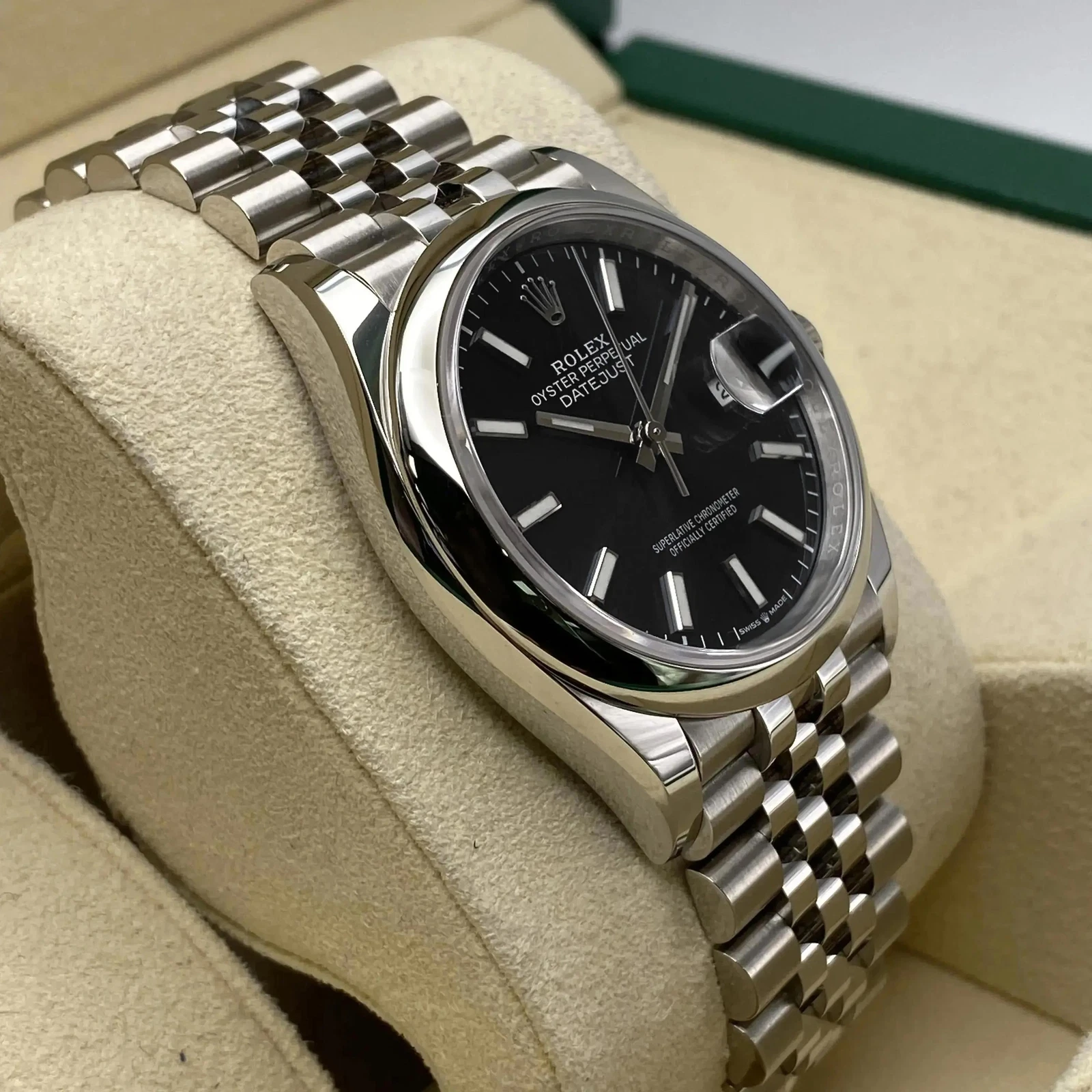 【Super Clone】ROLEX  Datejust 36mm 126200 Stainless Steel Black Dial Jubilee Watch