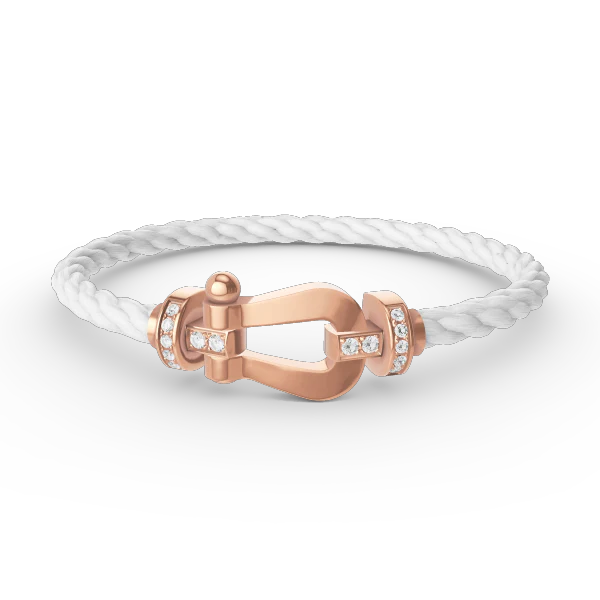 Regalia jewelryFORCE LARGE HORSESHOE HALF DIAMOND BRACELET ROSE GOLD